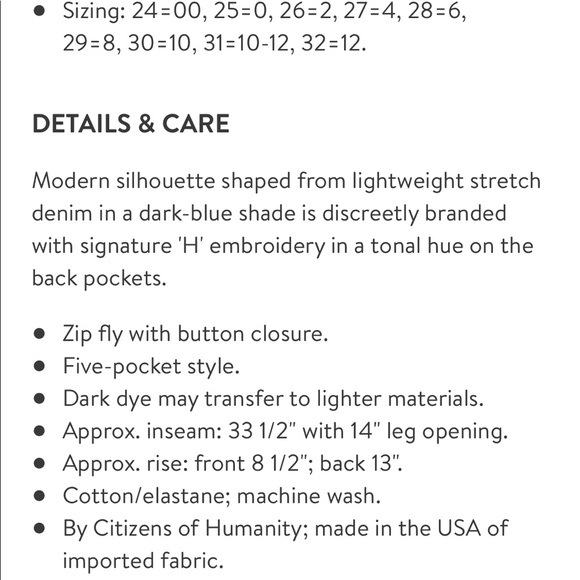 Citizens of Humanity denim. Ava style. Size 26. - Picture 5 of 8